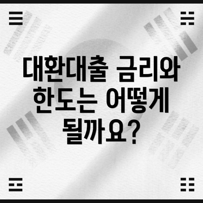 대환대출 금리와 한도는 어떻게 될까요?