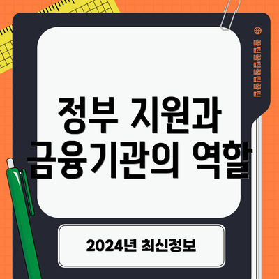 정부 지원과 금융기관의 역할