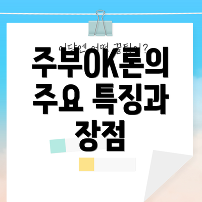 주부OK론의 주요 특징과 장점