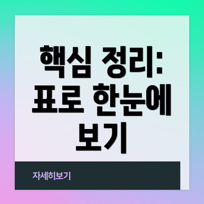 핵심 정리:  표로 한눈에 보기