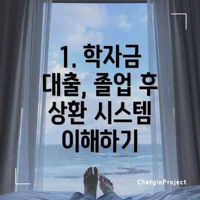 1. 학자금 대출, 졸업 후 상환 시스템 이해하기