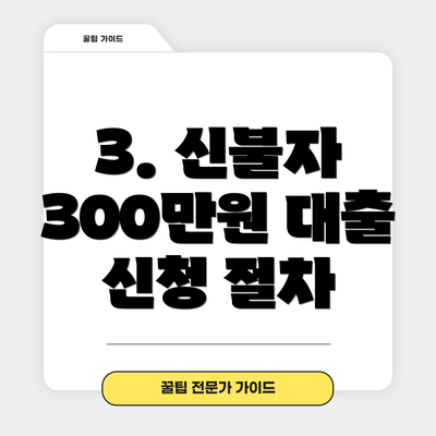 3. 신불자 300만원 대출 신청 절차