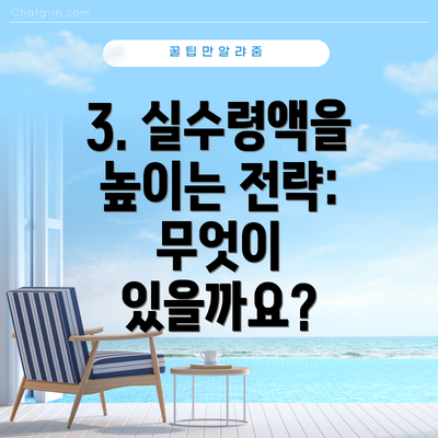 3. 실수령액을 높이는 전략: 무엇이 있을까요?