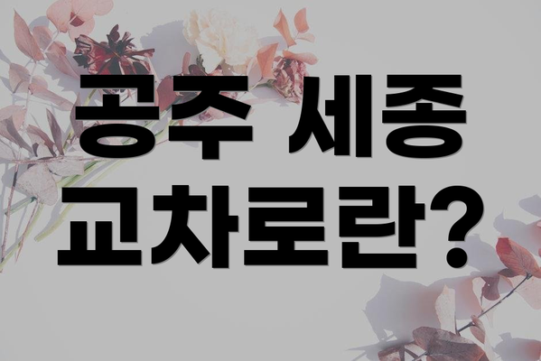 공주 세종 교차로란?