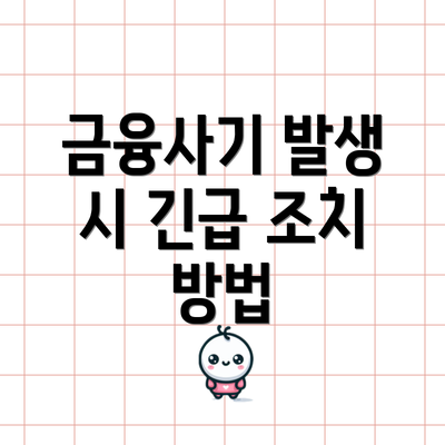 금융사기 발생 시 긴급 조치 방법