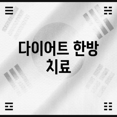 다이어트 한방 치료