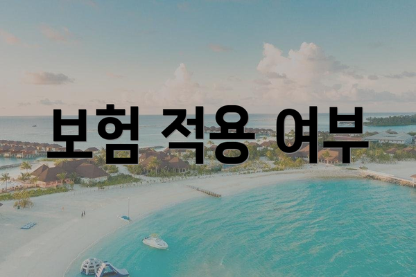 보험 적용 여부