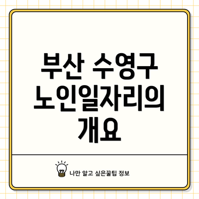 부산 수영구 노인일자리의 개요