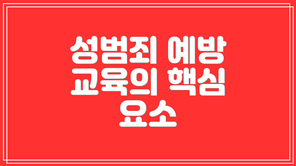 성범죄 예방 교육의 핵심 요소