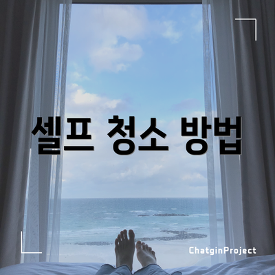 셀프 청소 방법