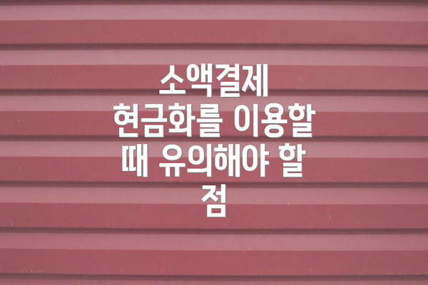 소액결제 현금화를 이용할 때 유의해야 할 점