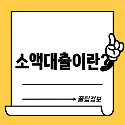 소액대출이란?