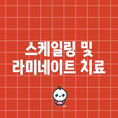 스케일링 및 라미네이트 치료