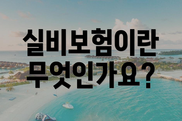 실비보험이란 무엇인가요?