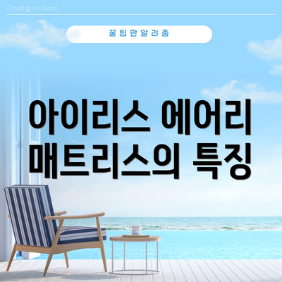 아이리스 에어리 매트리스의 특징
