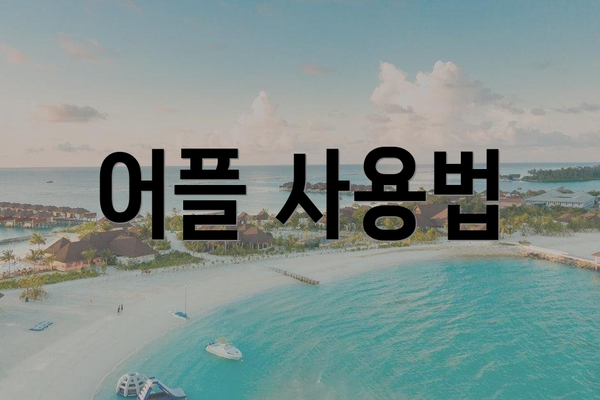 어플 사용법