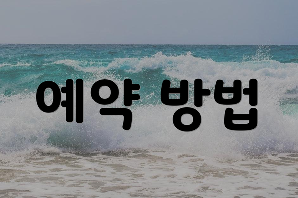 예약 방법