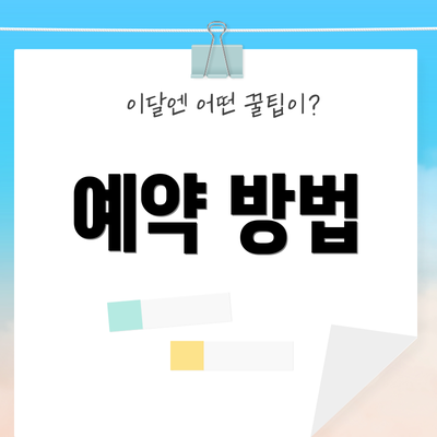 예약 방법