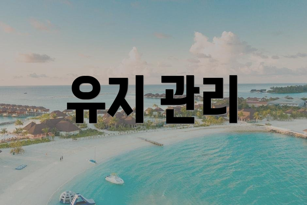 유지 관리