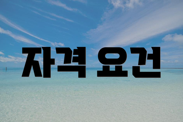 자격 요건