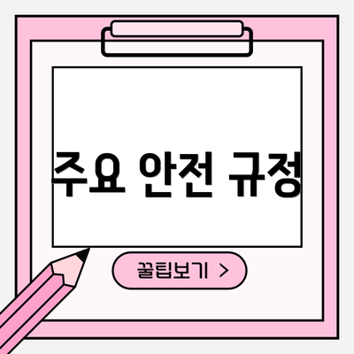 주요 안전 규정