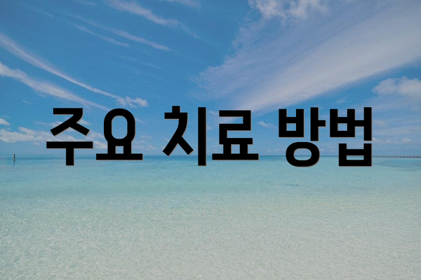 주요 치료 방법