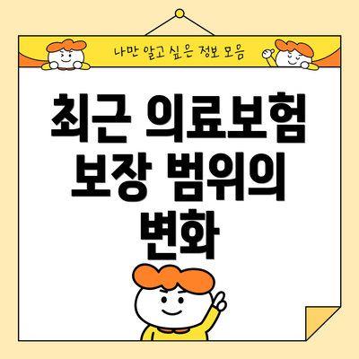 최근 의료보험 보장 범위의 변화