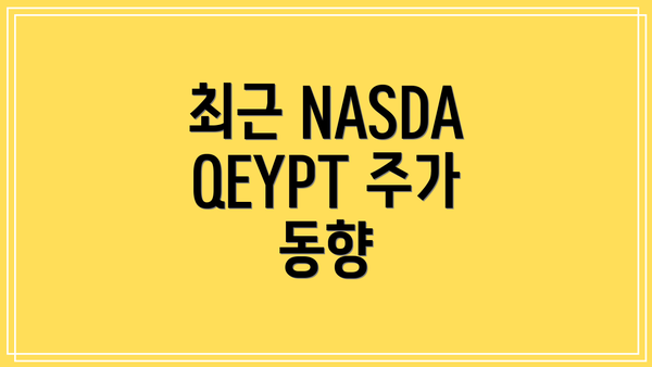 최근 NASDAQEYPT 주가 동향