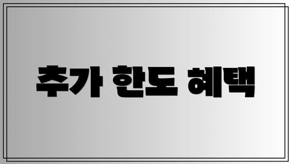 추가 한도 혜택