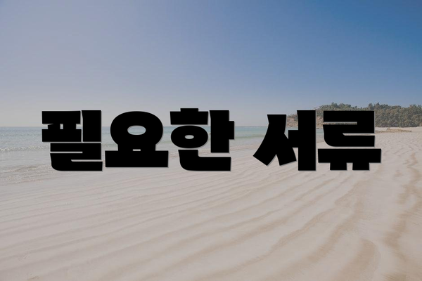 필요한 서류