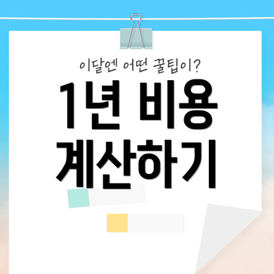 1년 비용 계산하기