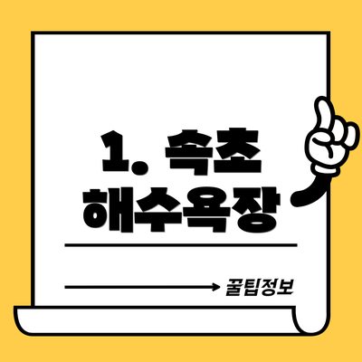 1. 속초 해수욕장