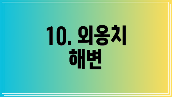 10. 외옹치 해변