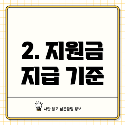 2. 지원금 지급 기준