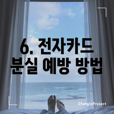6. 전자카드 분실 예방 방법