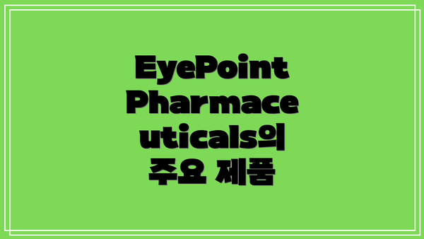 EyePoint Pharmaceuticals의 비즈니스 모델